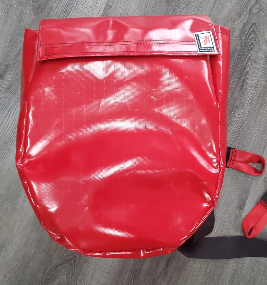 Red Layflat Hose Backpack - for two hoses