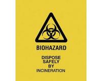 Bio Hazard Bag Print XL Yellow 75cm x 86cm