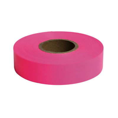 Plastic Flagging Tape 100m Roll - Pink Fluoro