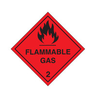 Flammable Gas 2 Diamond Shape 100mm x 100mm sticker